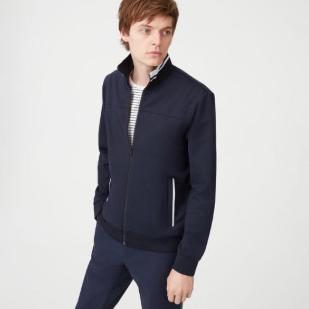 Club Monaco Tipped Track Jacket Aviator Navy Size Medium